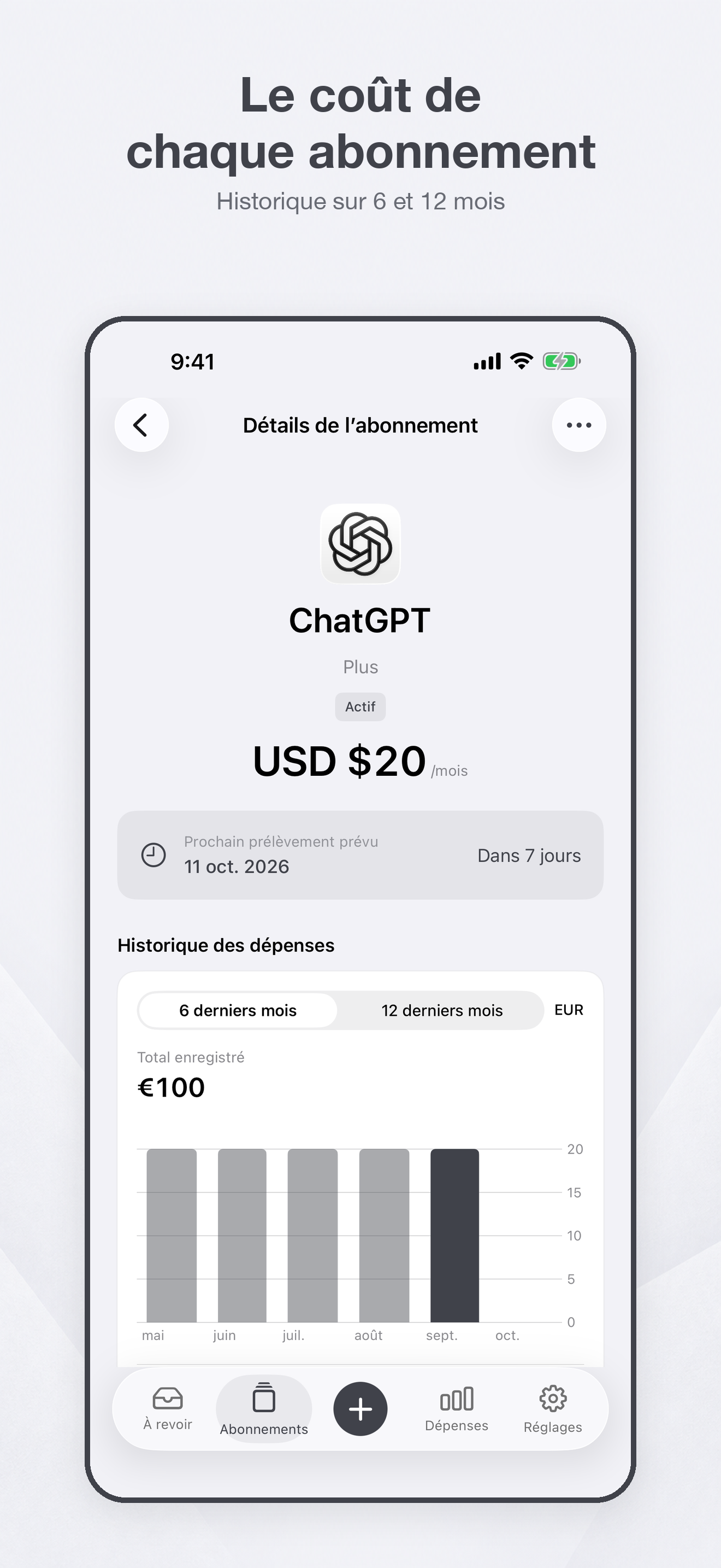 Détails d’un abonnement